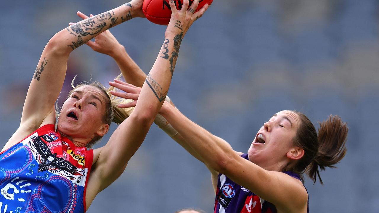 Tayla Harris has been back to her high-marking best this season. Picture: Getty Images
