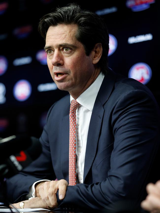 AFL CEO Gillon McLachlan says Walker’s actions were unacceptable. Picture: Michael Willson/AFL Photos