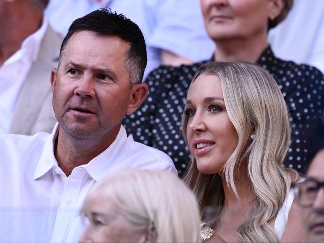 Ricky Ponting and his wife Rianna. Picture: Getty