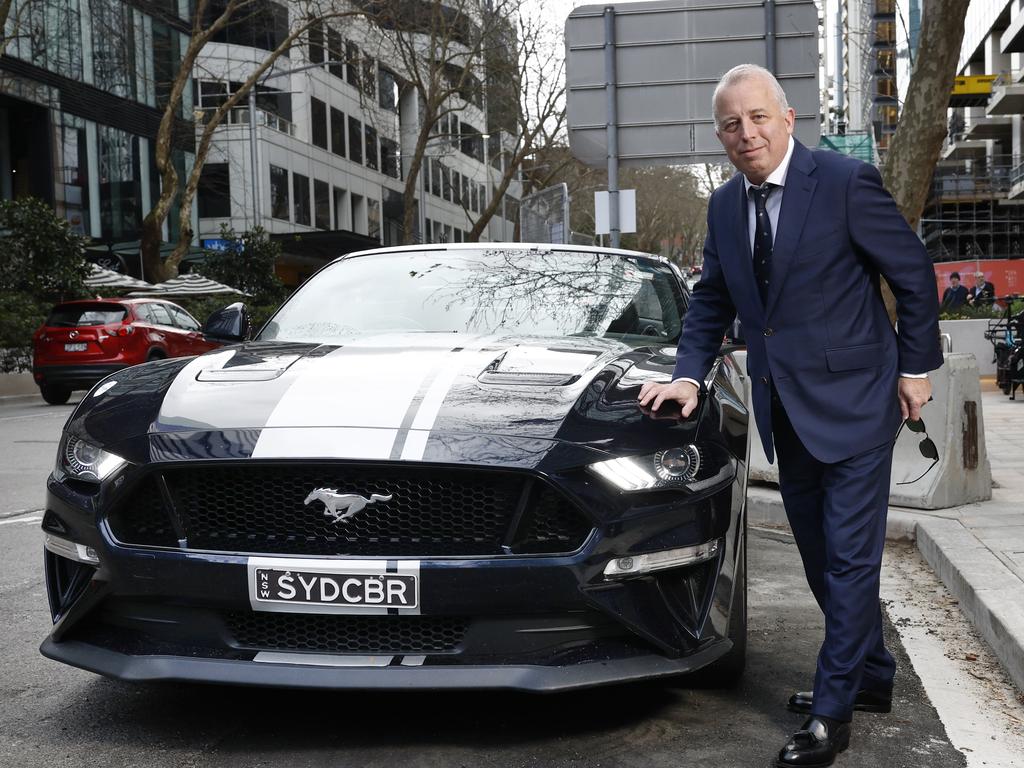 James Morrow ready to rev up the Mustang. Picture: Richard Dobson