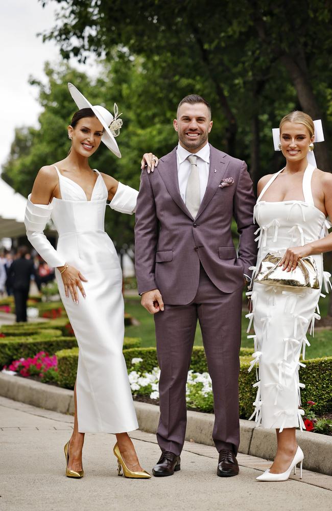 Erin Holland, James Tedesco and Grace Hayden at the Golden Eagle at Rosehill racecourse. Picture: Sam Ruttyn