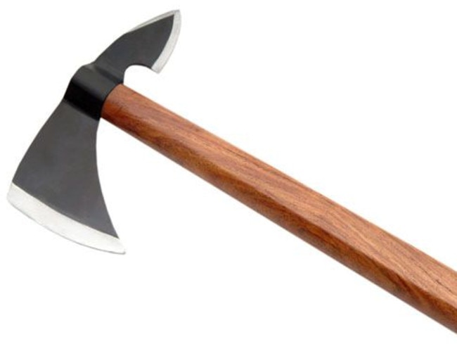 The assailant used a tomahawk in the shockling attack.