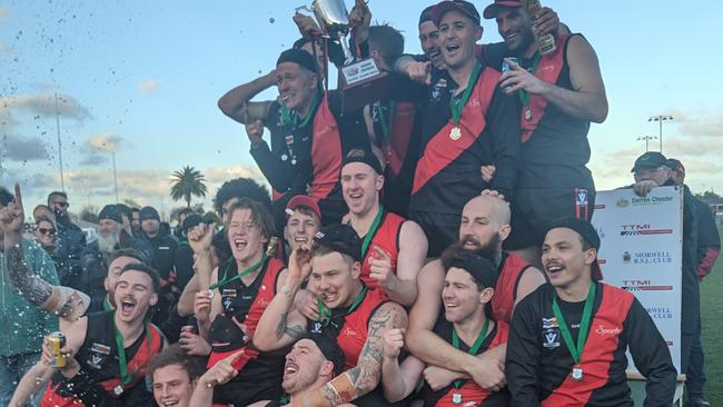 Yallourn-Yallourn North won the 2019 Mid Gippsland Football League premiership, beating Hill End in the final. Picture: Monique DeCarli