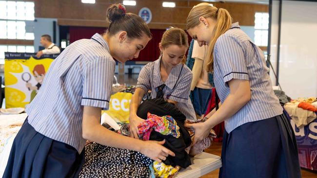 Students from the Emmaus College Earth Care group are taking the lead in the fight against fast fashion after launching their own innovative swap shop for their peers.