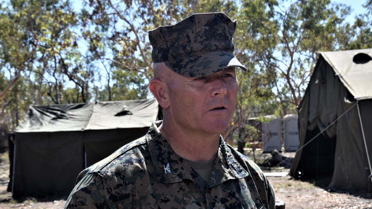 MRF-D Commanding Officer Colonel Brendan Sullivan said the death of three Marines was ‘saddening’ for the community. Picture: Sierra Haigh