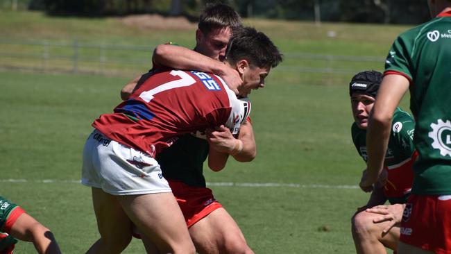 Meninga Cup semi-final action between the Redcliffe Dolphins and Wynnum-Manly Seagulls. Saturday April 15, 2023.