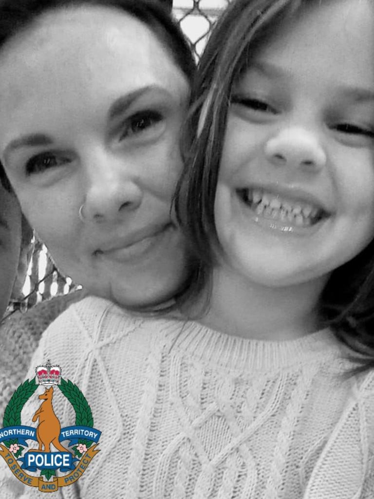 Laura Hinks, 34, and her 5-year-old daughter Grace Hughes have been missing since Sunday. Picture: Supplied/NTPFES