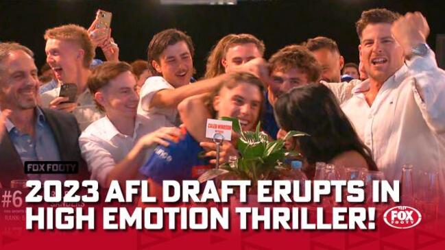Thrilling scenes as 2023 AFL draft erupts