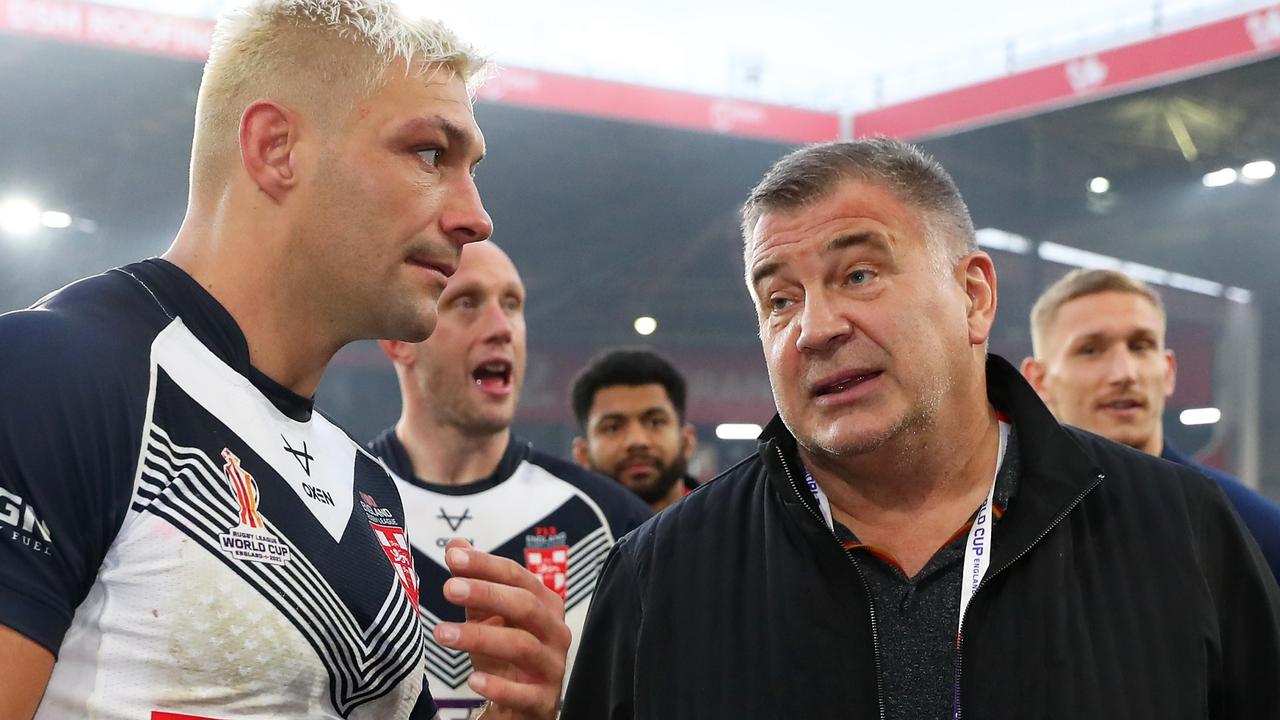 Shaun Wane (R) came under fire for selecting Radley. (Photo by Alex Livesey/Getty Images for RLWC)