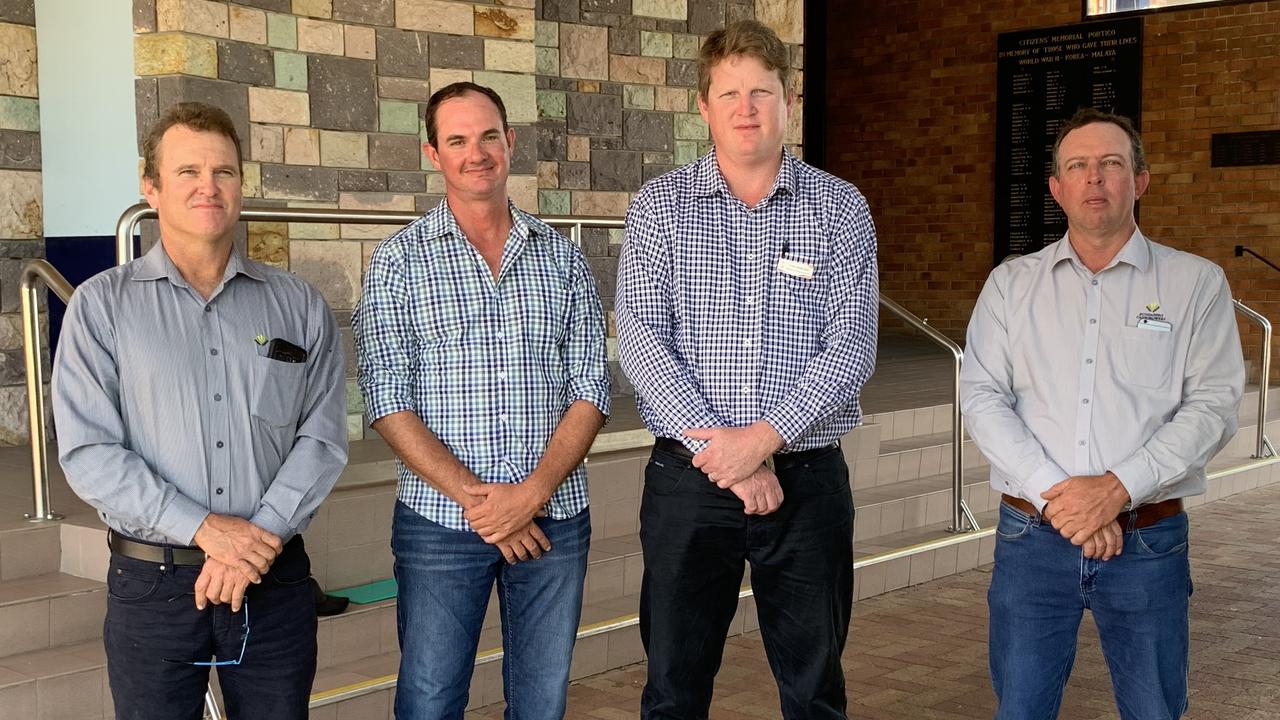 RATES DEBATE: Peter McLennan of Canegrowers Isis, Joe Lyons of BFVG, Agforce's Tom Marland and Dean Cayley of Bundaberg Canegrowers.