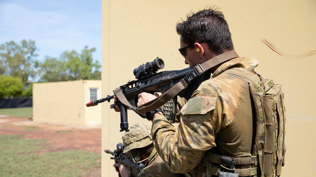 Australian Army soldiers undertake Tactical Combat Casualty Care Training in preparation to deploy to the United Kingdom to provide training support to the Armed Forces of Ukraine. Picture: POIS Peter Thompson