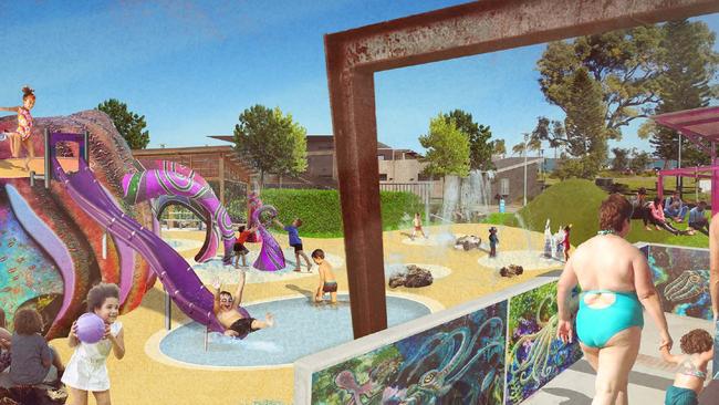 The proposed cuttlefish-themed water play park in Whyalla. Picture: Supplied