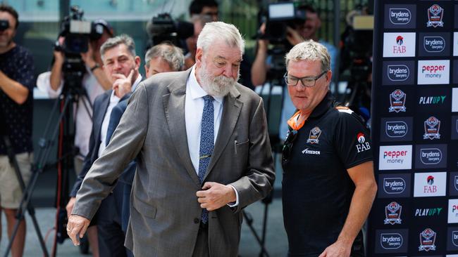 THE DAILY TELEGRAPH, DECEMBER 13, 2023Wests Tigers Media Conference with new interim chief executive, Shane Richardson, addressing the media for the first time since the board was swept out in a radical overhaul. Picture: David Swift