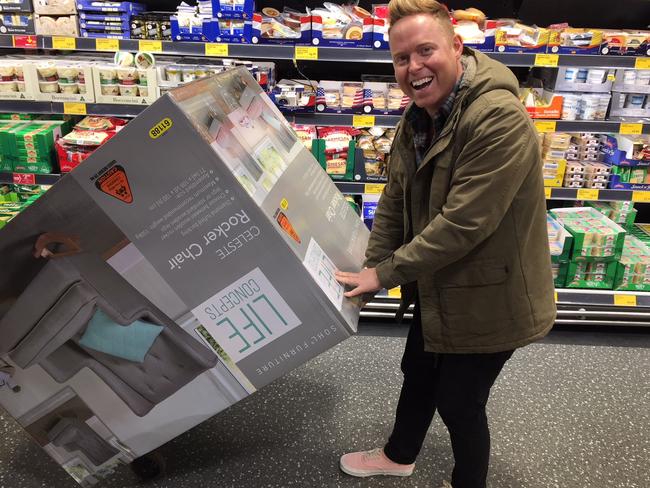 James Millard, from Bondi arrived at Sydney’s Bondi Junction Aldi store at 6.30am.