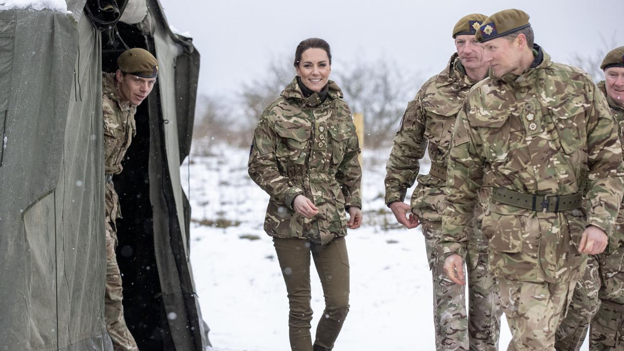 Princess of Wales meets with several personnel on exercise. Picture: Getty Images