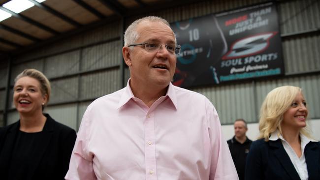 Australian Prime Minister Scott Morrison Sydney on Saturday. Picture: AAP