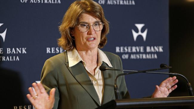 Reserve Bank governor Michele Bullock. Strong employment data has all but dashed hopes of an interest rate cut by year-end by the RBA. Picture: John Appleyard/NewsWire