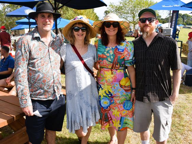 Nick Gibson, Louise Wilkinson, Sarah Scott and Corey Sutton having an action-packed day at the Ladbrokes Stony Creek Cup on Sunday, March 09, 2025. Picture: Jack Colantuono