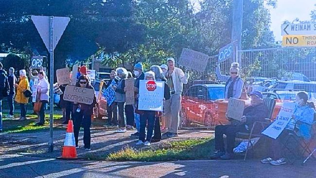 Protesters say the council has broken a promise to build a minimum of 2000 car parks in a multistorey carpark. Picture: Contributed