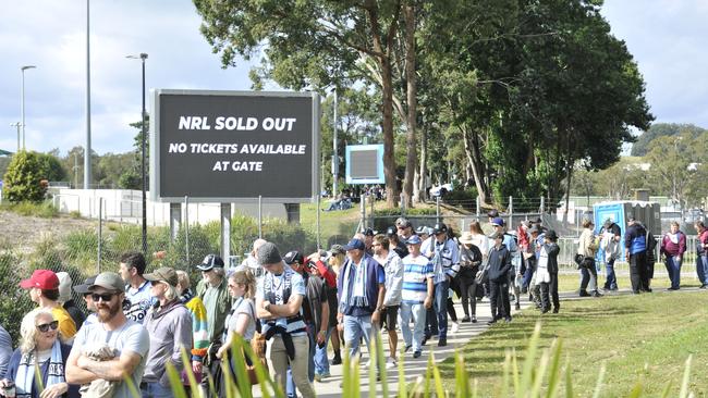 Coffs Harbour league fans were out in force to watch the Cronulla Sharks take on the Gold Coast Titans at C.ex Stadium. Photo: Tim Jarrett