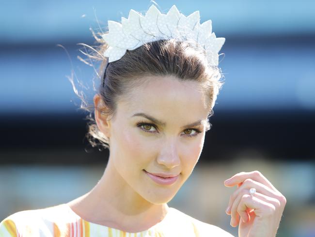 Rachael Finch is a fan of headbands at the races.