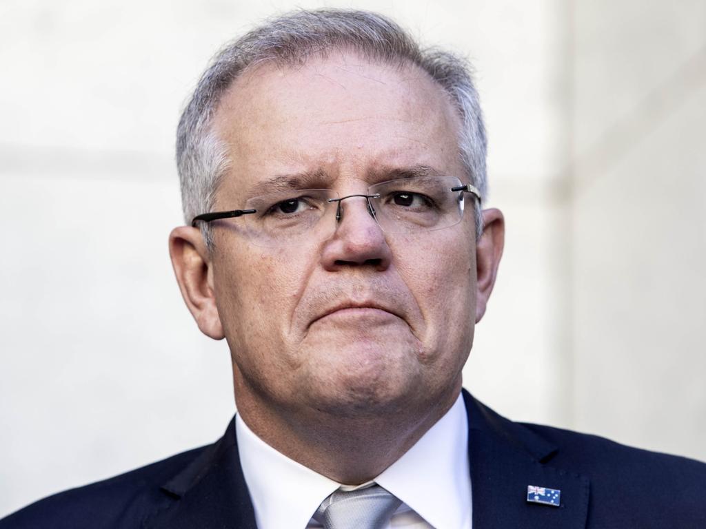 Scott Morrison has called on the nation to stop abusing workers as coronavirus panic grips the nation. Picture Gary Ramage