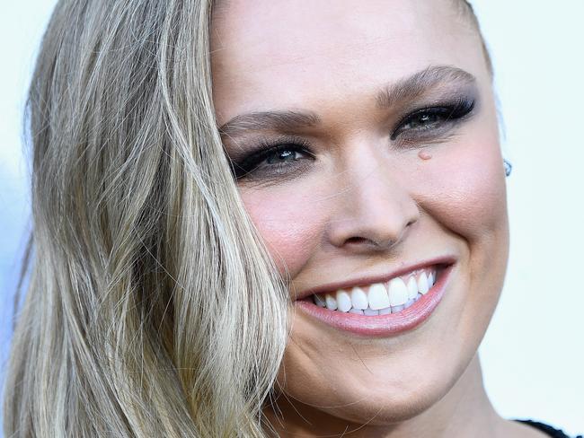 WESTWOOD, CA - JUNE 01: Actress Ronda Rousey arrives at the Premiere of Warner Bros. Pictures' 