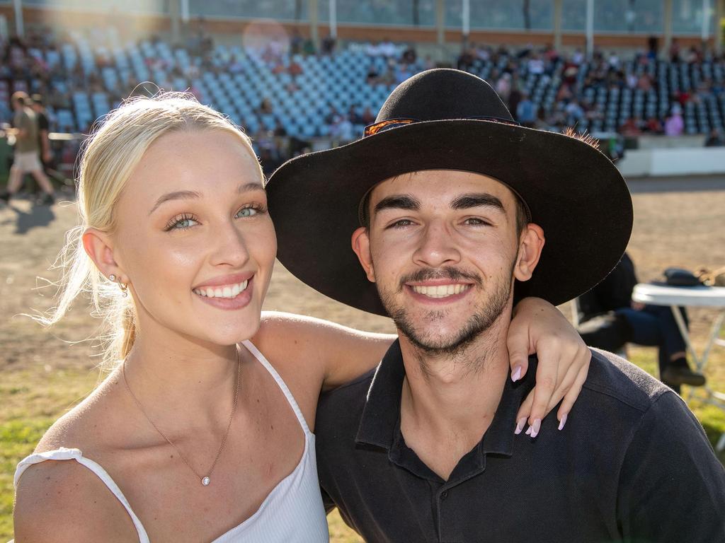 Larissa Davis and Brayden Powis. Meatstock at the Toowoomba Showgrounds. April 15th, 2023