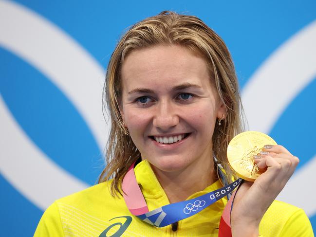 Ariarne Titmus won gold in the pool. Picture: Getty Images