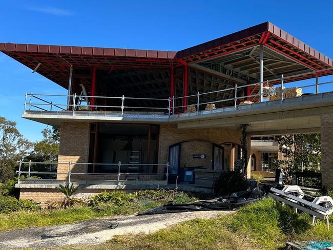 A half-completed Eraring trophy home rebuild construction site, once a sought after trophy home known as Mandalay, has been listed for an August 20 auction. Source: realestate.com.au