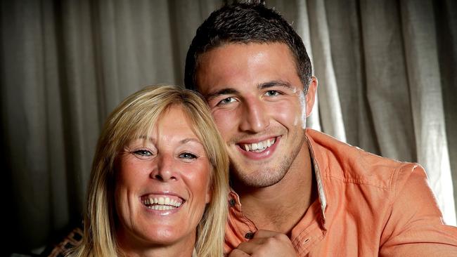 Sam Burgess and his mother Julie.