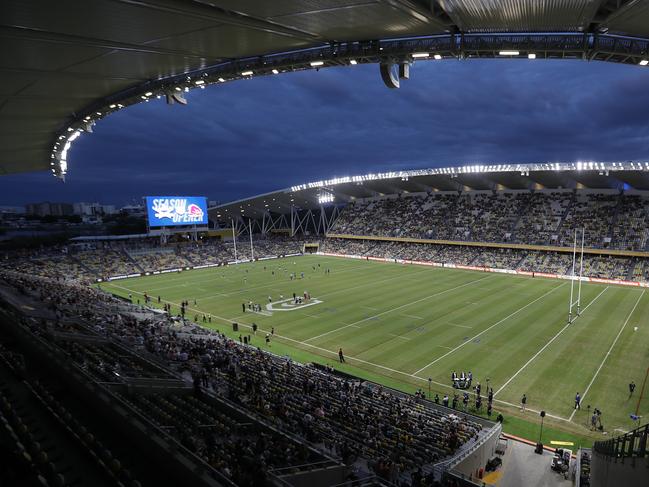 General view of North Queensland Stadium prior to the Round One NRL match between the North Queensland Cowboys and Brisbane Broncos at North Queensland Stadium in Townsville, Friday, March 13, 2020. (AAP Image/Cameron Laird) NO ARCHIVING