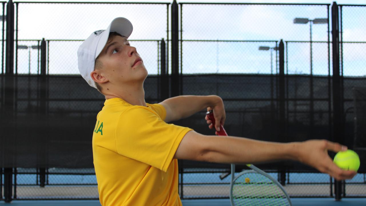 Ben Wenzel led the Australian Wheelchair Tennis Team at the World Tennis Cup in Portugal. Picture: Jake Garland