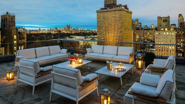 The terrace is perhaps the most stunning part of the suite, which comes with a price tag of more than $100,000 per night. Picture: The Mark Hotel