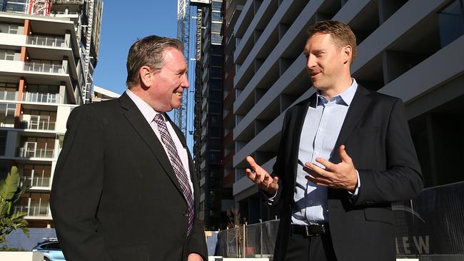 Ryde Mayor Bill Pickering and Jon Hopkins. Picture: AAP / Danny Aarons