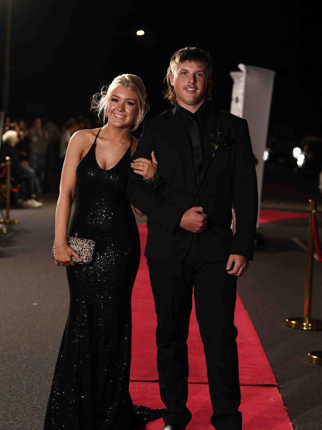 Mia Fischer &amp; Corey Bennett at Xavier Catholic College year 12 formals. Picture: Patrick Woods.