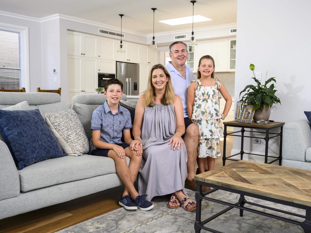 The Behan family who have recently renovated home with a pool in Hurlstone park. Farrah and Chris Behan Archie, 10yrs Harriet, 8yrs PictureÃ&#149;s Darren Leigh Roberts