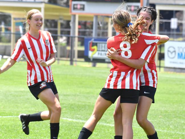 Kelvin Grove State College Vs Helensvale State High. Schools Premier League grand final day.Tuesday October 28, 2021. Picture, John Gass