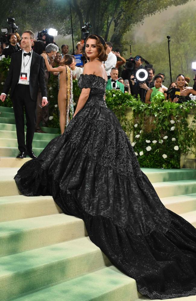 Actor Penelope Cruz, a longtime Chanel muse, wears a creation by Virginie Viard at the 2024 Met Gala, which took over 500 hours to create. Picture: CHP/Getty