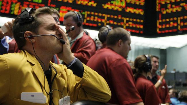 Market turmoil after Lehman’s collapse in September 2008. Pic: AP