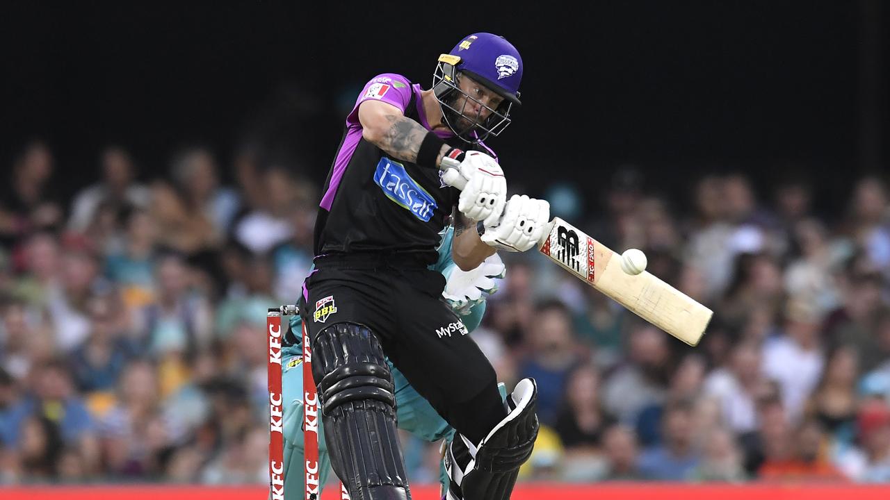 Matthew Wade of the Hurricanes bats during the Big Bash League match between the Brisbane Heat and the Hobart Hurricanes. (Photo by Albert Perez/Getty Images)