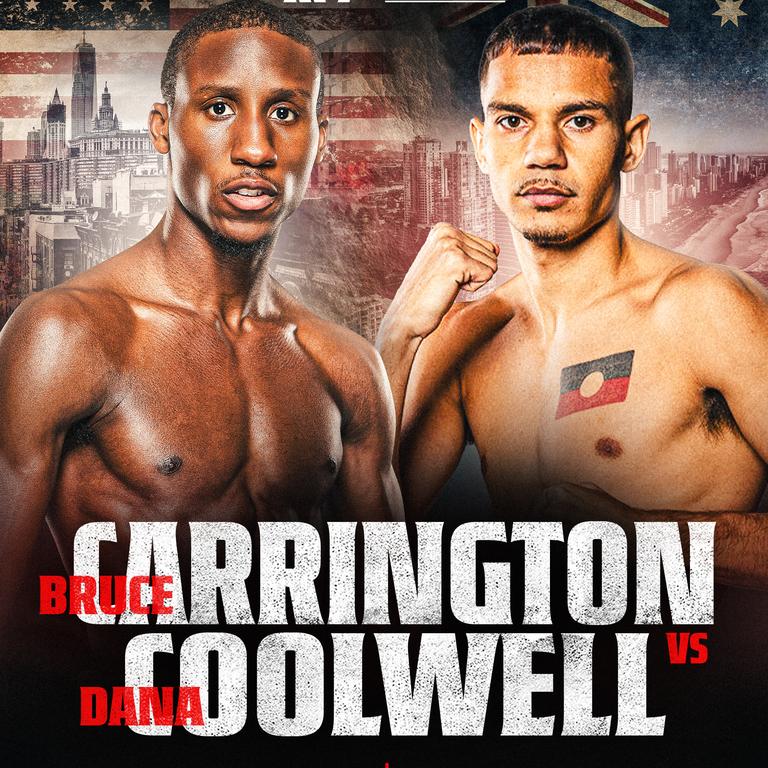 Bruce Carrington vs Dana Coolwell promotional poster. Photo: MVP Promotions