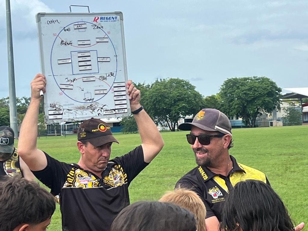 Coach Simon Ruckenstuhl and Matt Cunningham of Nightcliff Tigers FC has been nominated for the 2024 NT News Sports Coach of the Year. Picture: Supplied.