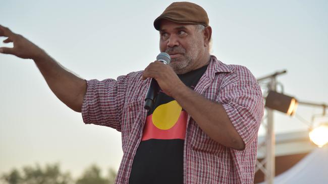 Sammy Wilson described the pressure felt by Indigenous people to keep Uluru open. ‘Over the years Anangu have felt a sense of intimidation, as if someone is holding a gun to our heads to keep it open’. Picture: AAP/Lucy Hughes Jones