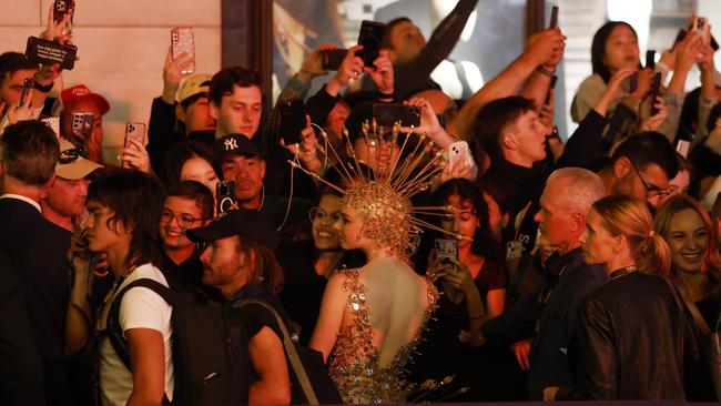 Anya Taylor-Joy in amongst the fans on the red carpet in Sydney. Picture: Jonathan Ng