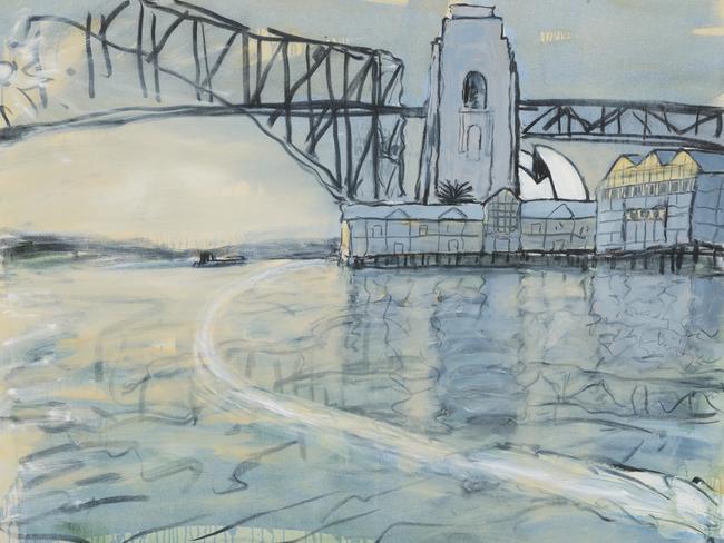 Detail from On the Way to the Fish Markets (2006), charcoal and oil on canvas, from First Light: the Art of Peter Kingston, SH Ervin Gallery. Courtesy of The Beagle Press