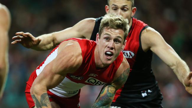 Tim Membrey watched the draft with good mate and former Carlton player Nick Graham.