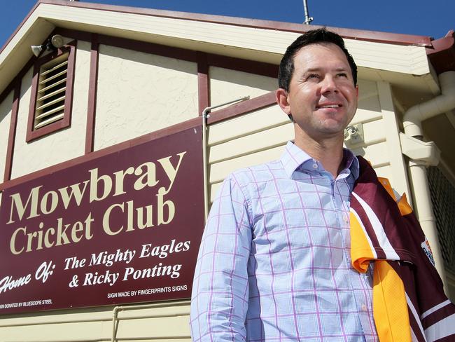 Cricket player Ricky Ponting has also talked about his upbringing, growing up in the ‘disadvantaged suburb’ of Mowbray, in Launceston. Picture: Ross Marsden