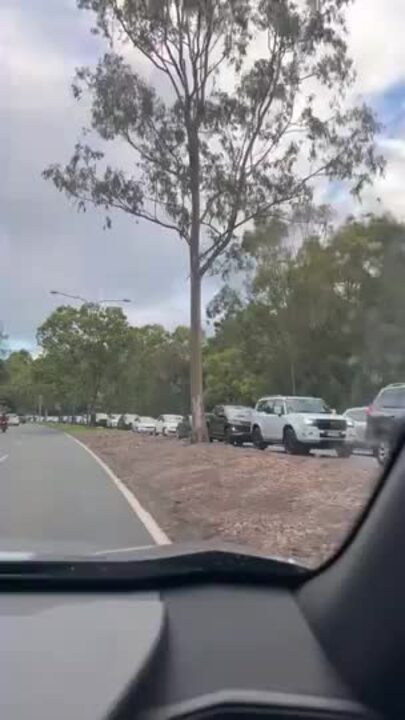 Traffic on Robina Parkway, Monday afternoon.