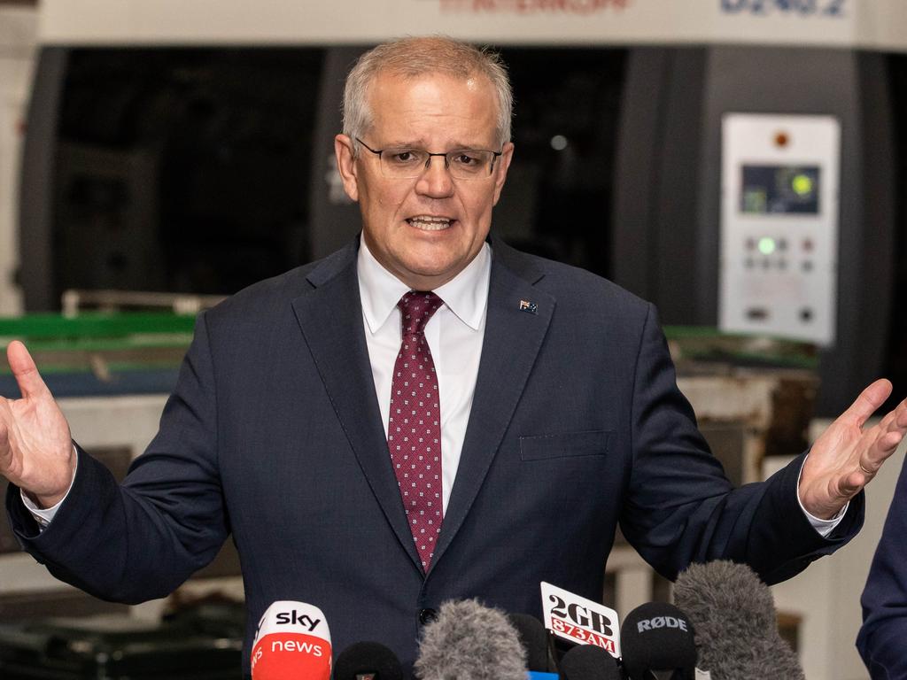 Scott Morrison supports excluding trans women from female sports. Picture: Jason Edwards